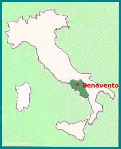 mappa Italia, in evidenza Benevento