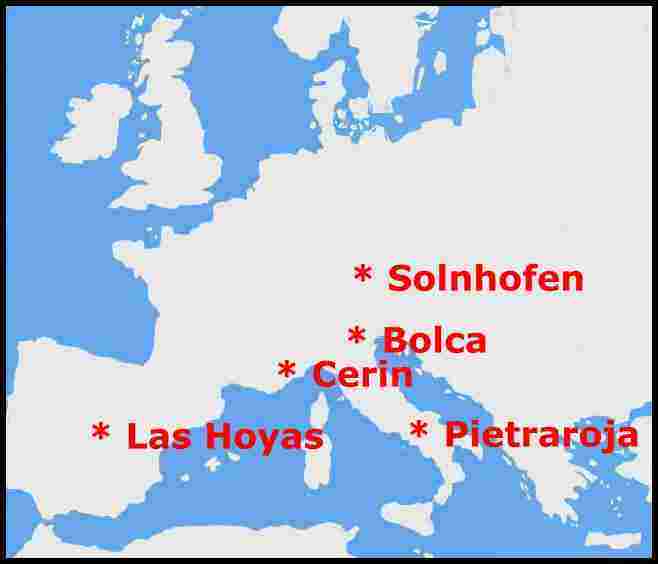 mappa dei fossili in UE: seleziona i link