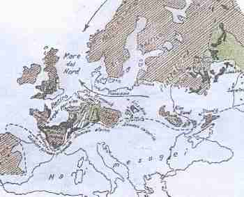 paleogeografia, mappa dell'europa