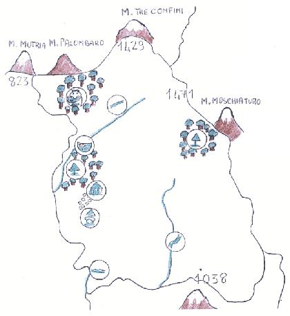 pianta Pietraroia territorio